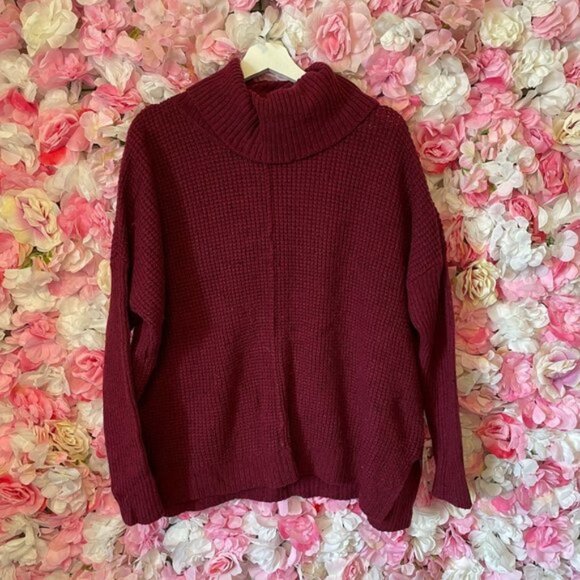 Michael Kors Cowl Neck Wool Mix Sweater Sz L - Picture 1 of 5